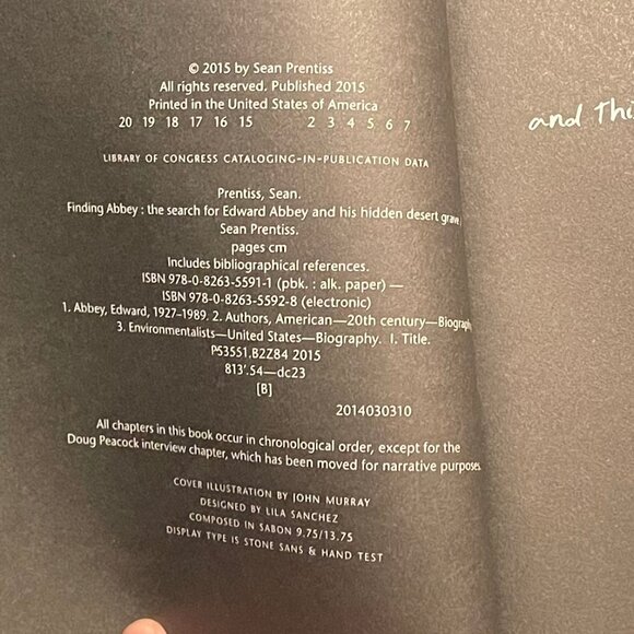 "Finding Abbey," by Sean Prentiss, 2015 First Edition Paperback - Picture 5 of 8